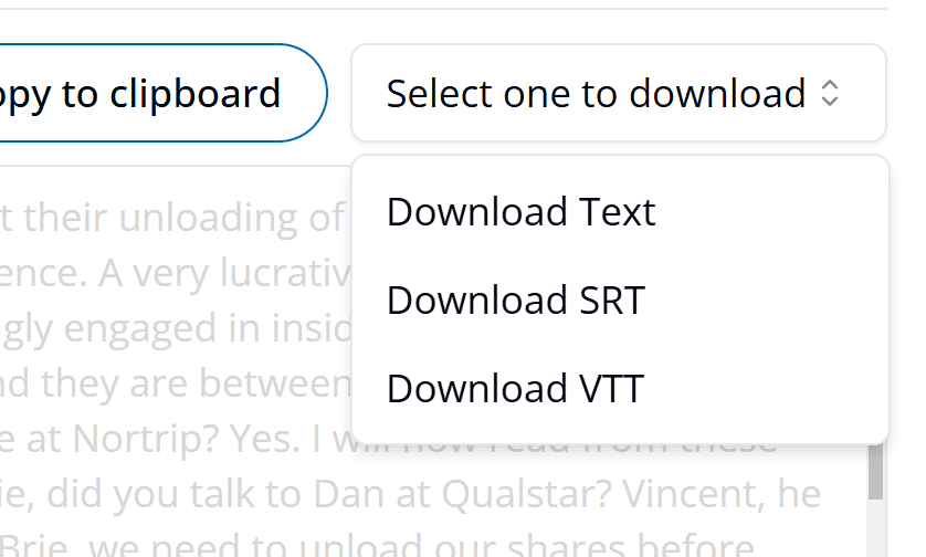 Download Text, Subtitles or Video